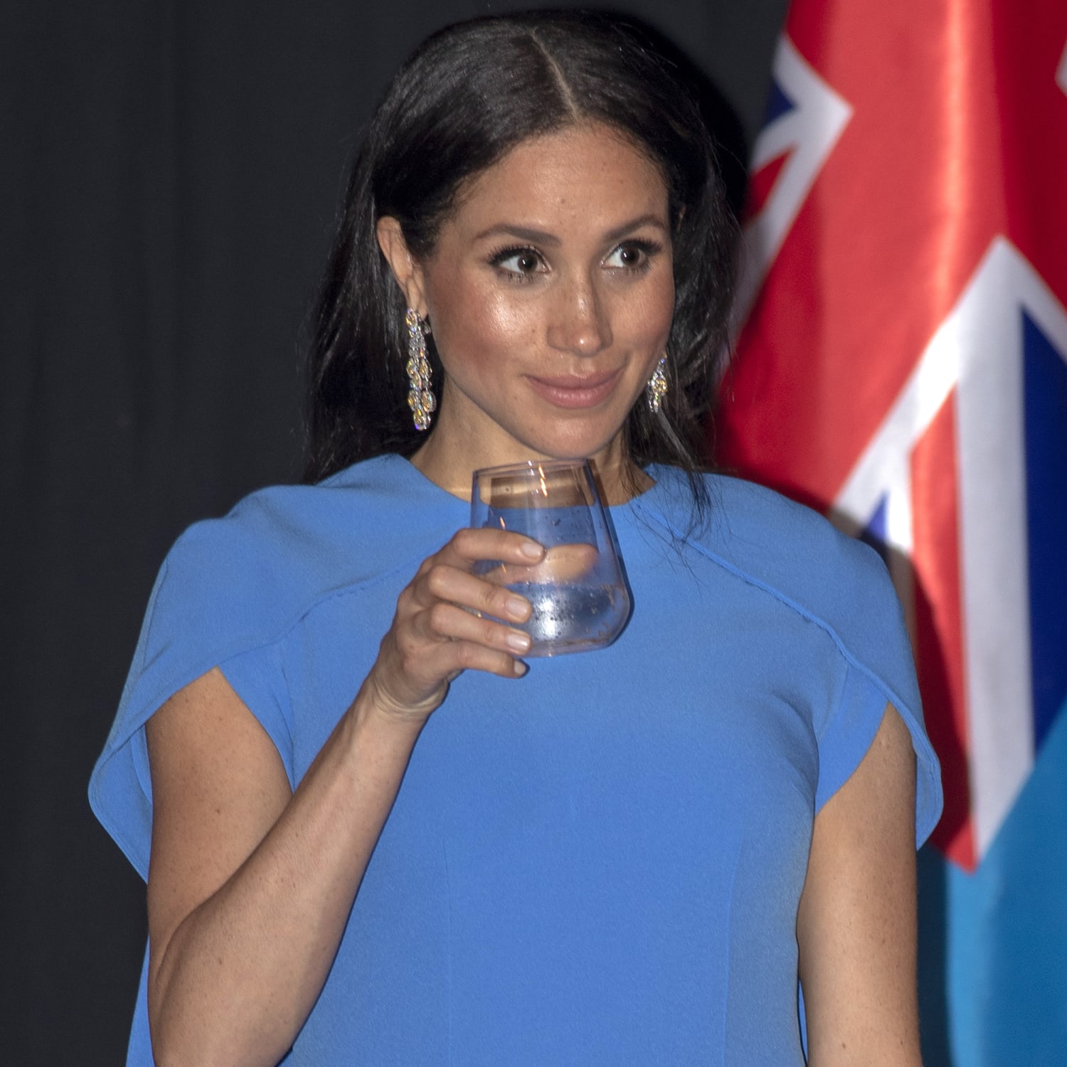 Former Meghan Markle dazzles in blue during Fiji visit