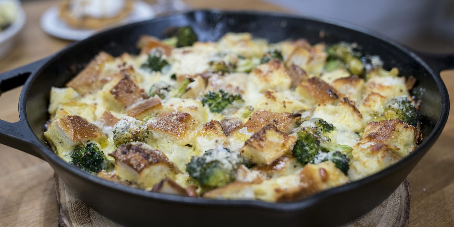 Serve Siri Daly's broccoli and cheese strata for a savory weekend brunch