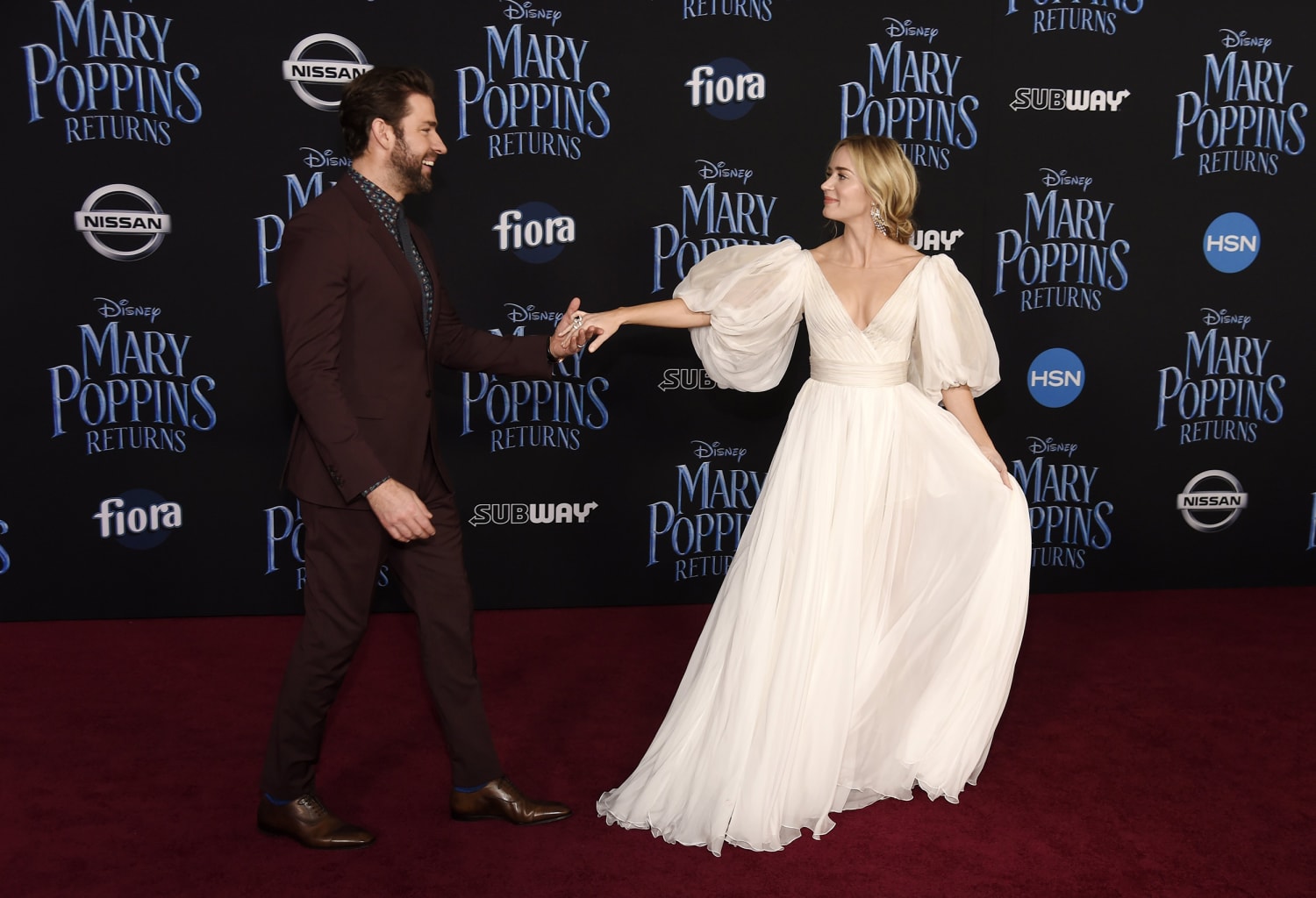 Emily Blunt, John Krasinski attend 'Mary Poppins Returns' premiere