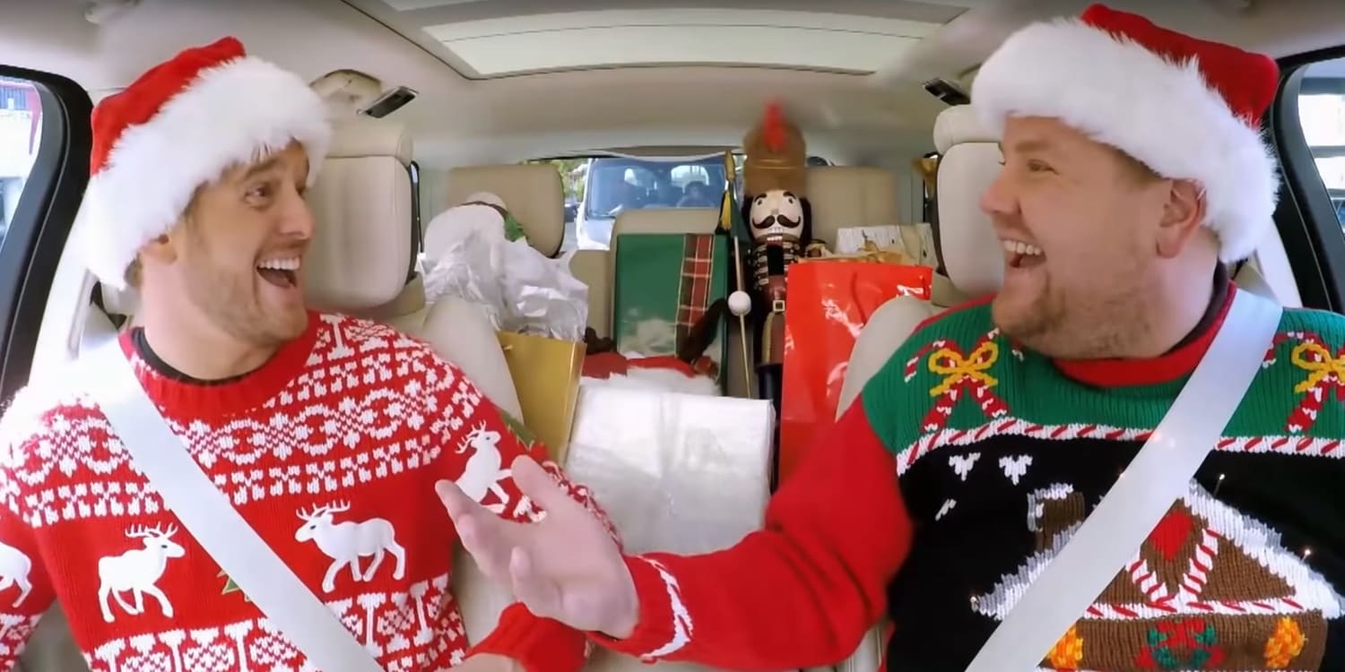 James Corden Christmas Karaoke 2022 James Corden Releases Holiday 'Carpool Karaoke' Mashup