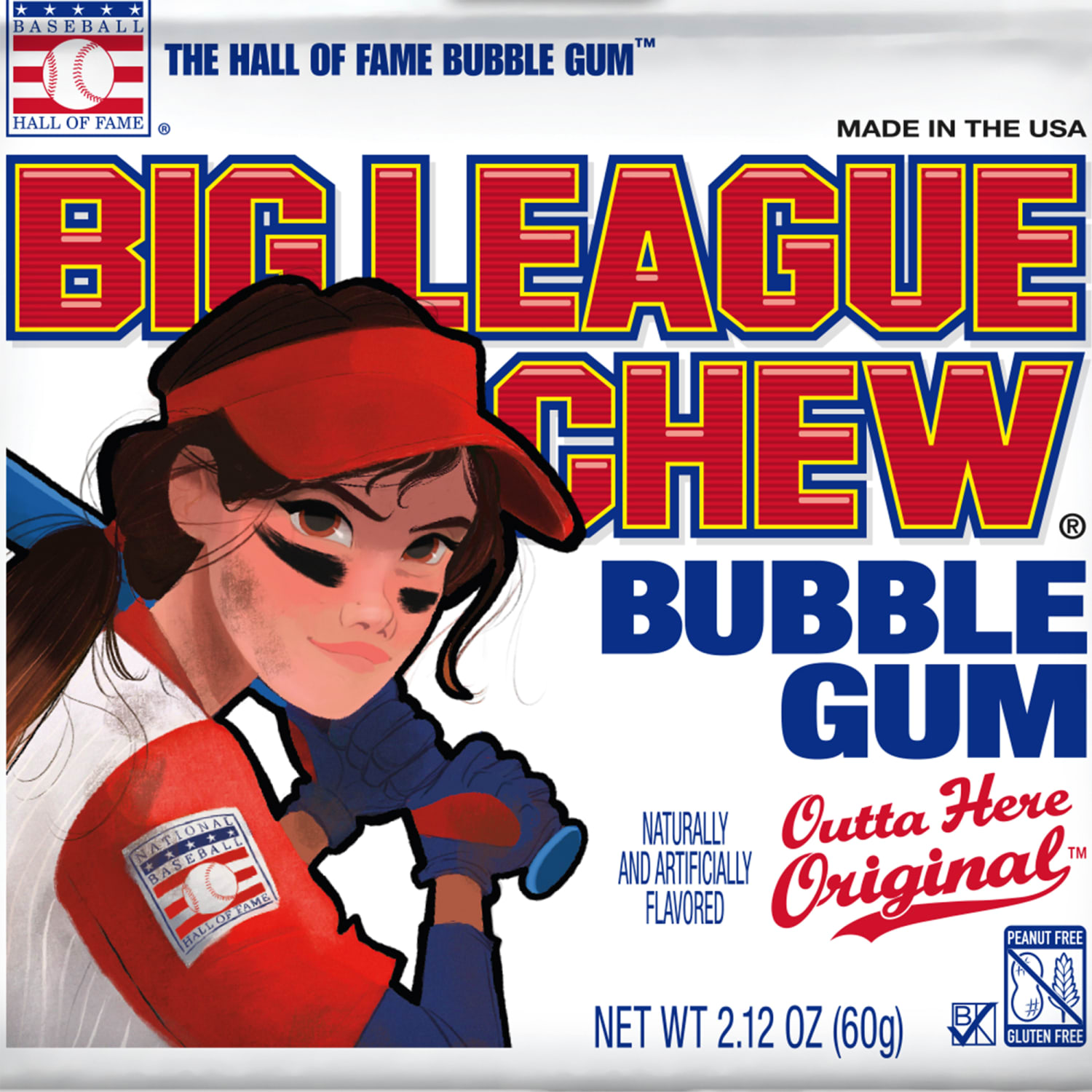 Big League Chew adds a female softball player to gum packs