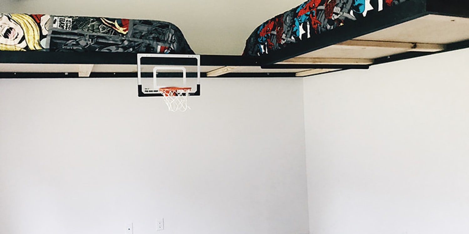 Basketball Hoop Makeover - DIY Indoor Basketball Hoop Makeover