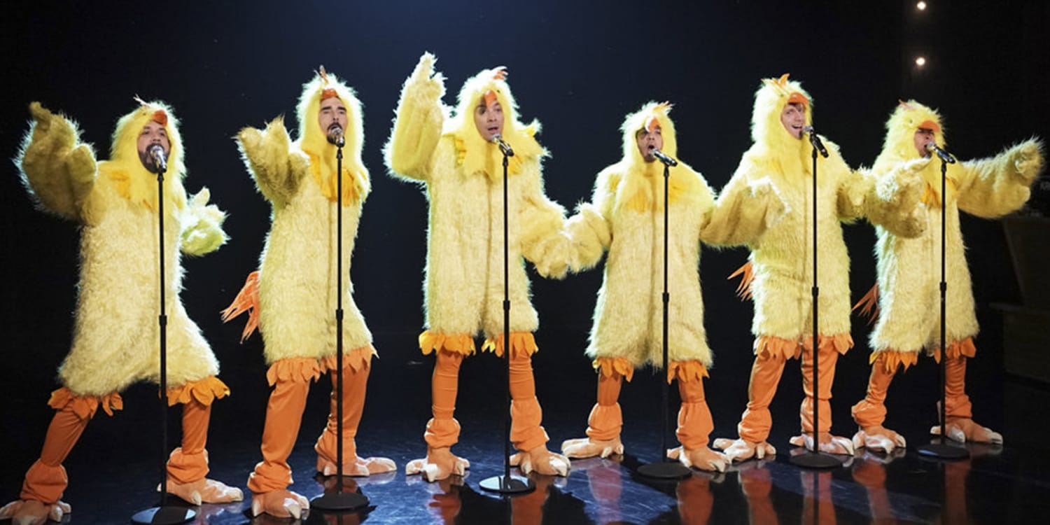 Backstreet Boys Jimmy Fallon Cluck Their Way Through Everybody In Chicken Suits