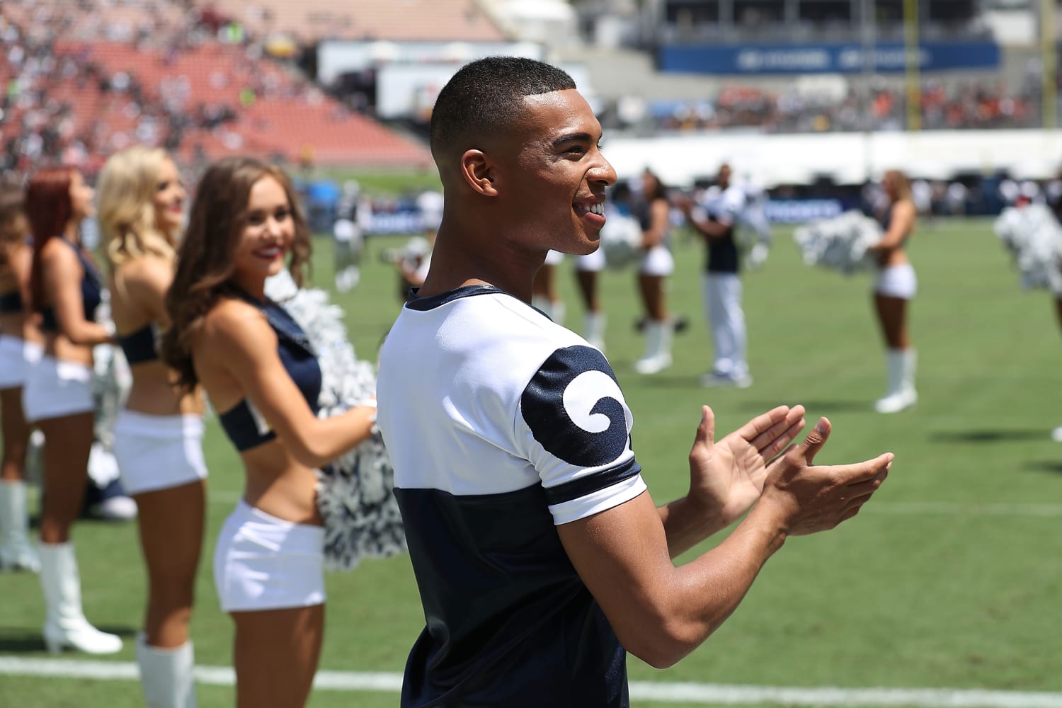 PHOTOS: Rams make history with first male cheerleaders in Super Bowl, Sports