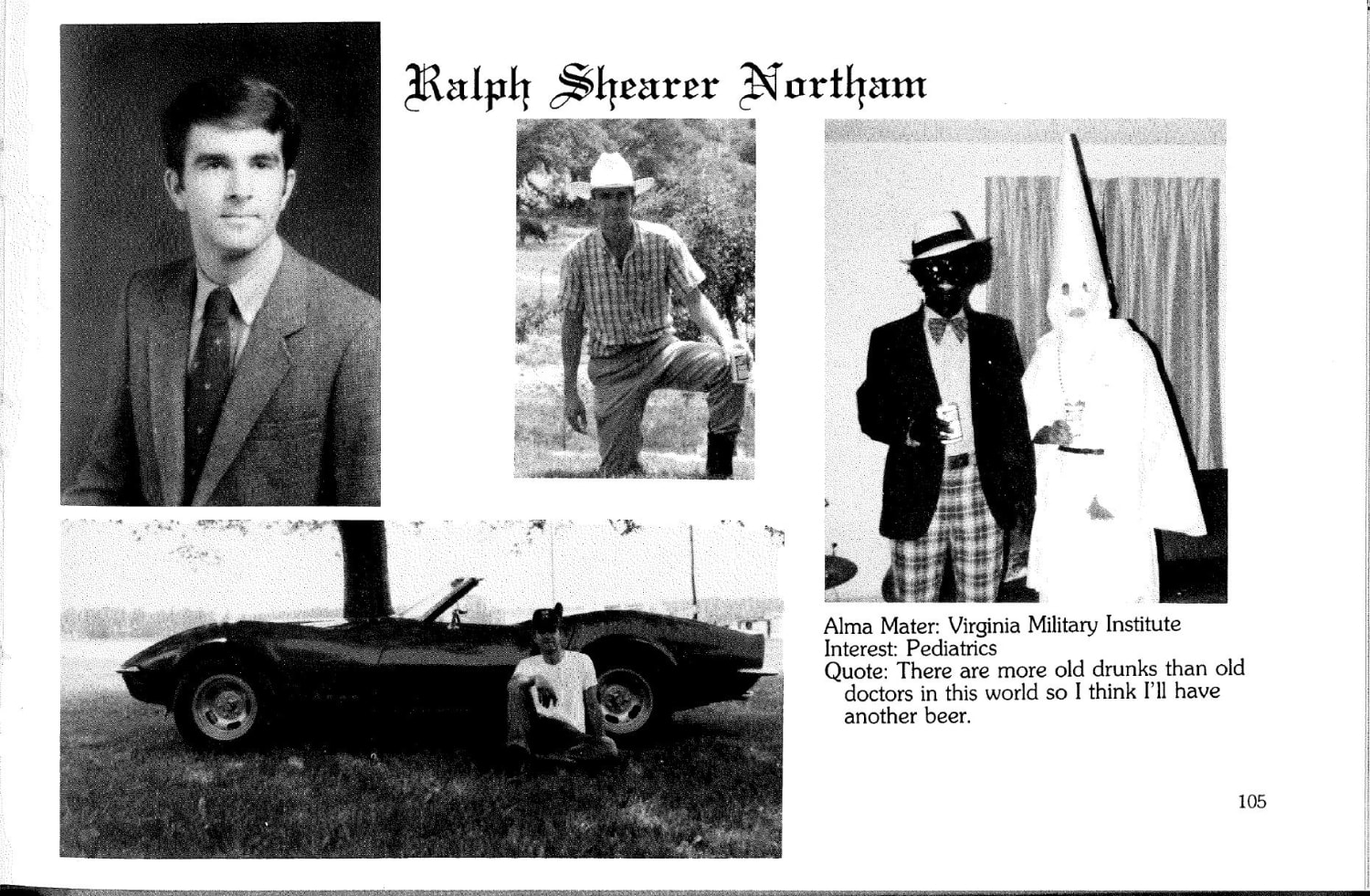 Va. Gov. Northam&#39;s yearbook pic of men in blackface, Klan robe spurs calls for his resignation