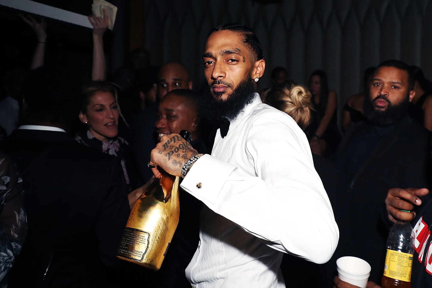 Nipsey Hussle's Girlfriend Lauren London Pays Tribute at Memorial