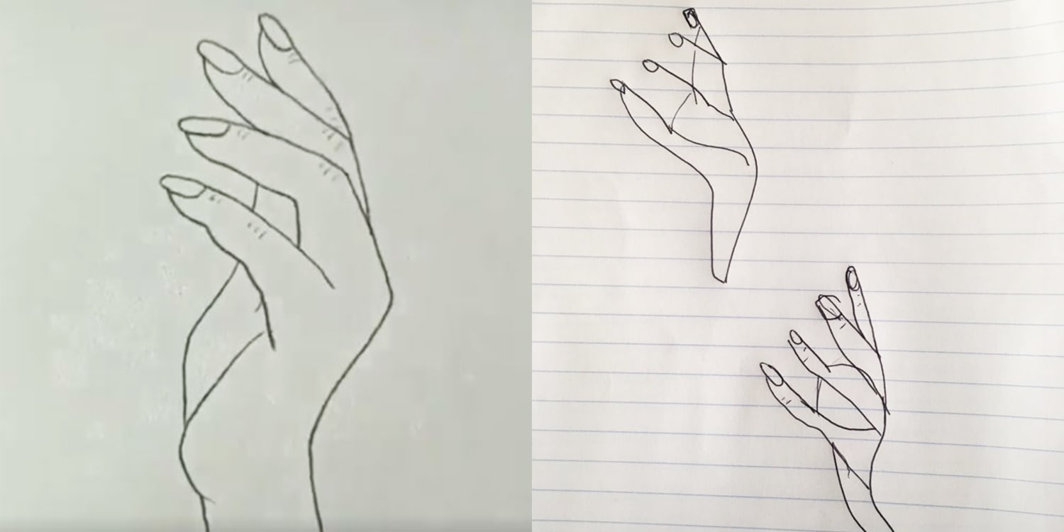 Amateur Artists Are Trying To Re Create Viral Sketch Of Hand And Failing