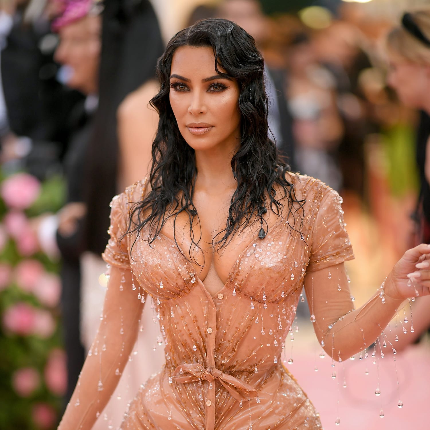 kim k drip dress