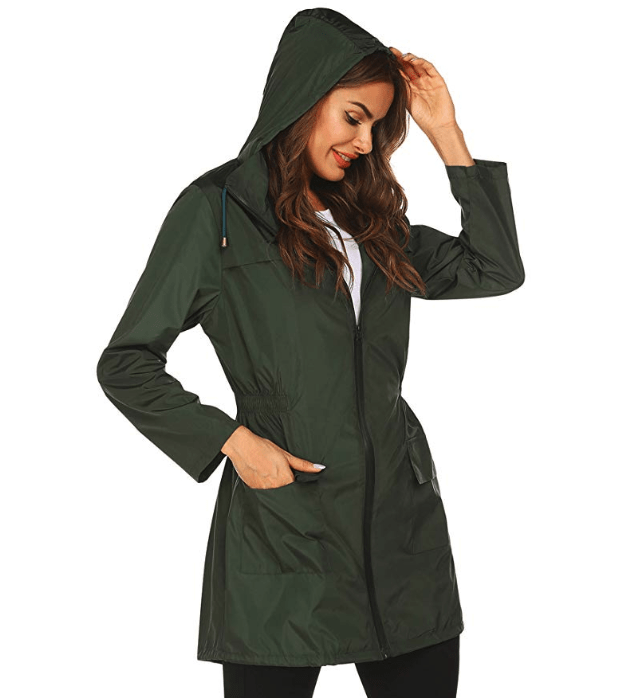 Ladies Emma Showerproof Kagool Mac Fashion Raincoat Lightweight Printed Jacket 