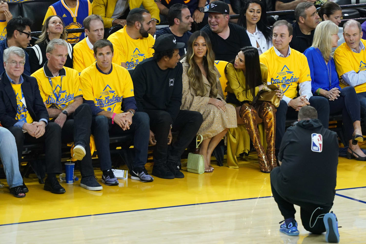 Who's sitting courtside at Warriors games?