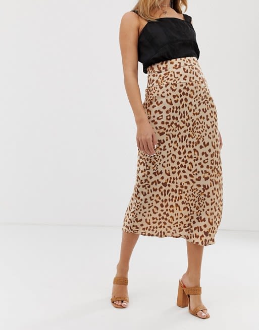 Siden rør mm 7 leopard print skirts for women