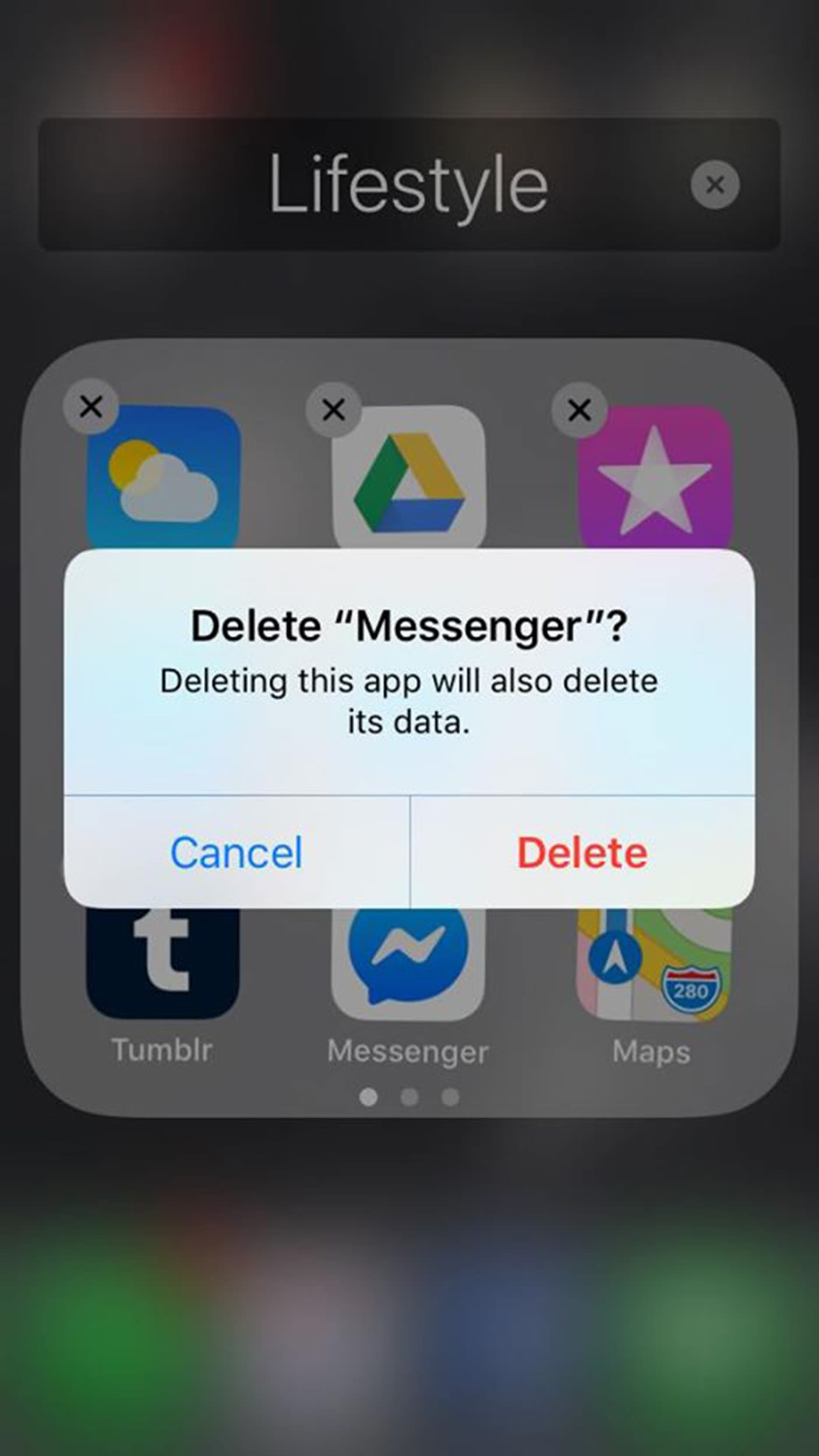 how to delete apps on iphone