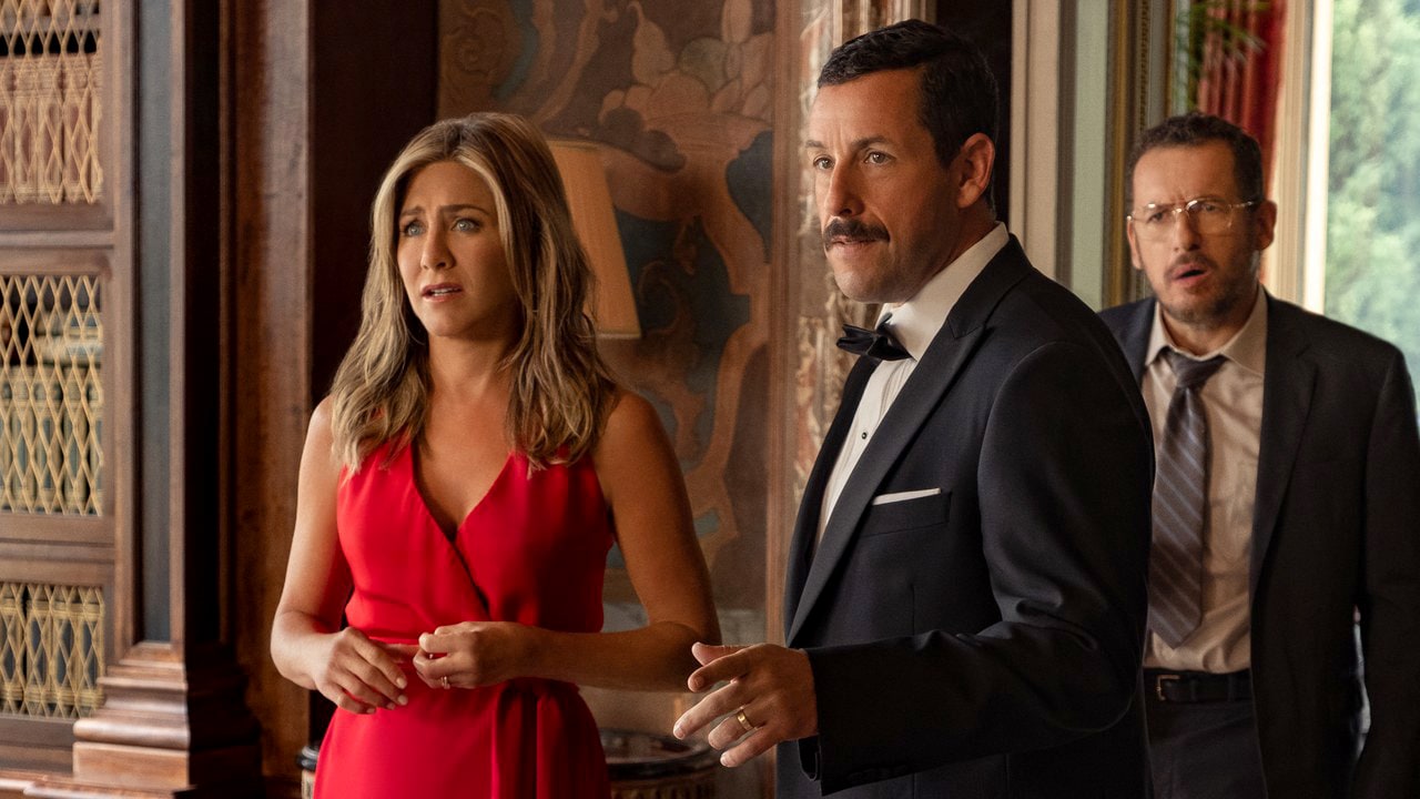 Jennifer Aniston Mocks Adam Sandler's Look At Murder Mystery