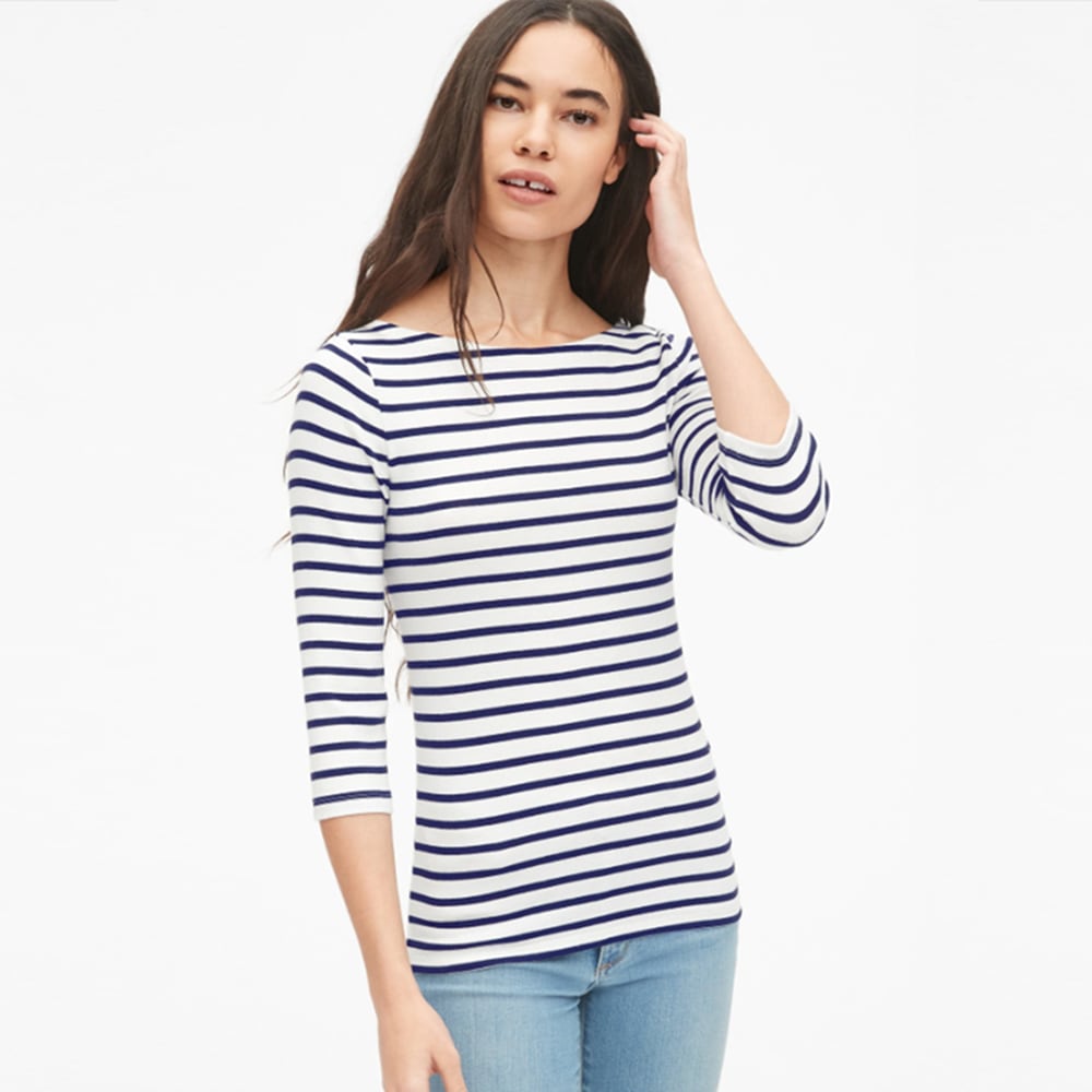 striped shirt woman