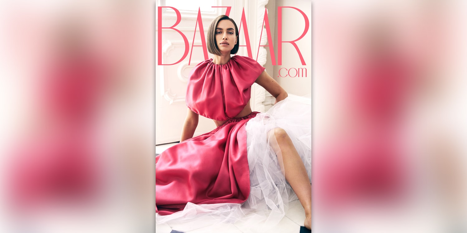 irina shayk pink dress Versace