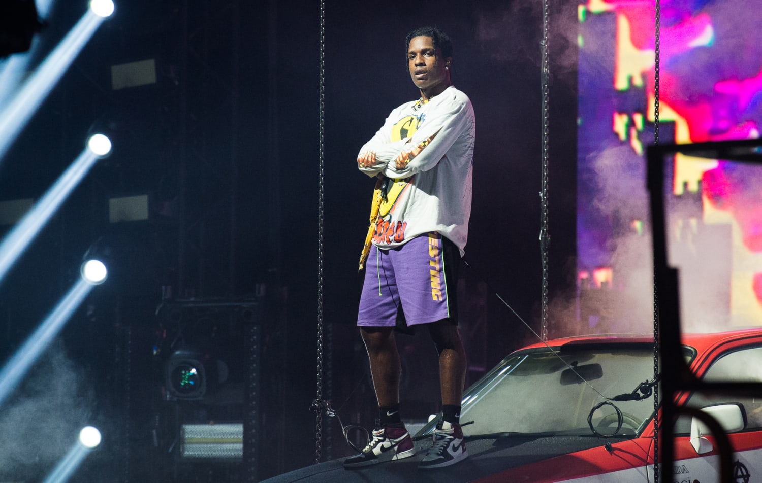 ASAP Rocky with car