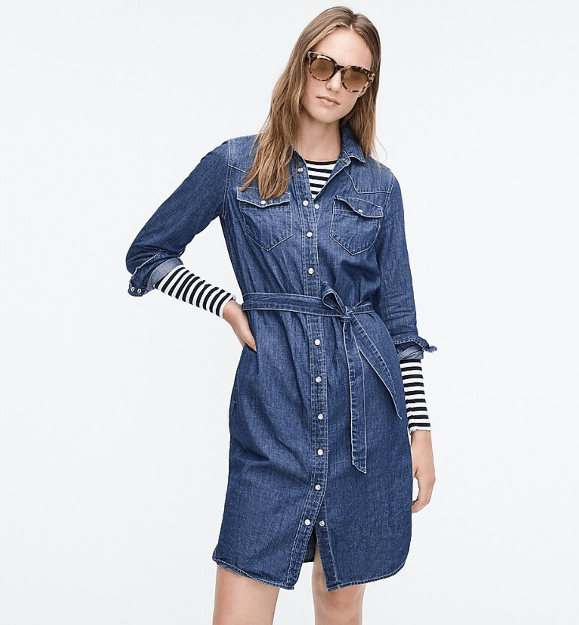 Meghan Markle wears J.Crew denim dress 