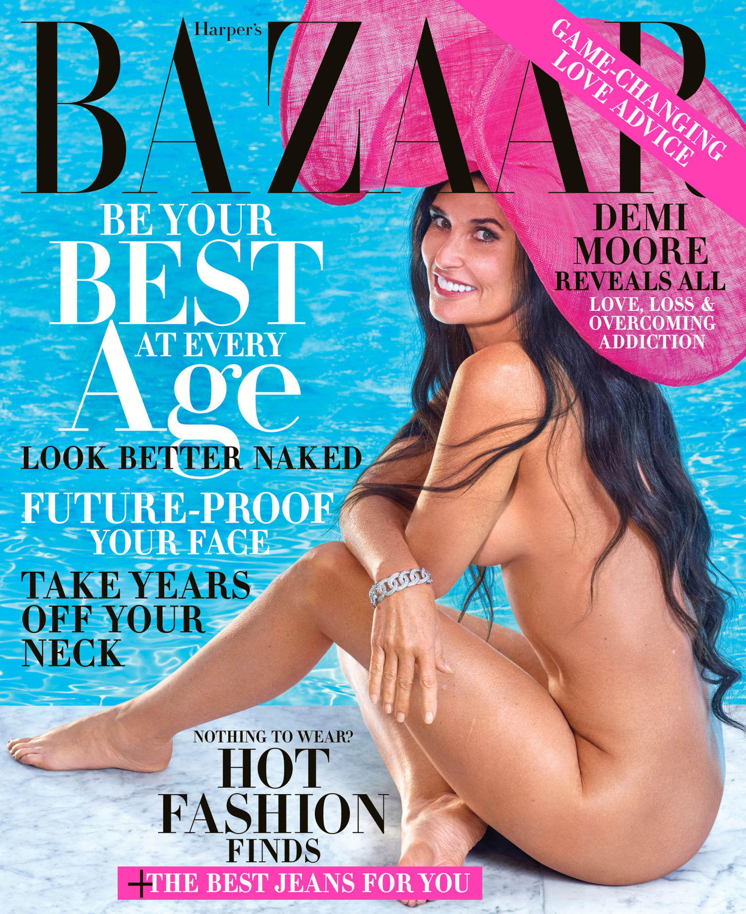 Demi Moore Mother Porn - Demi Moore poses nude on cover of Harper's Bazaar, 28 years after iconic  photo