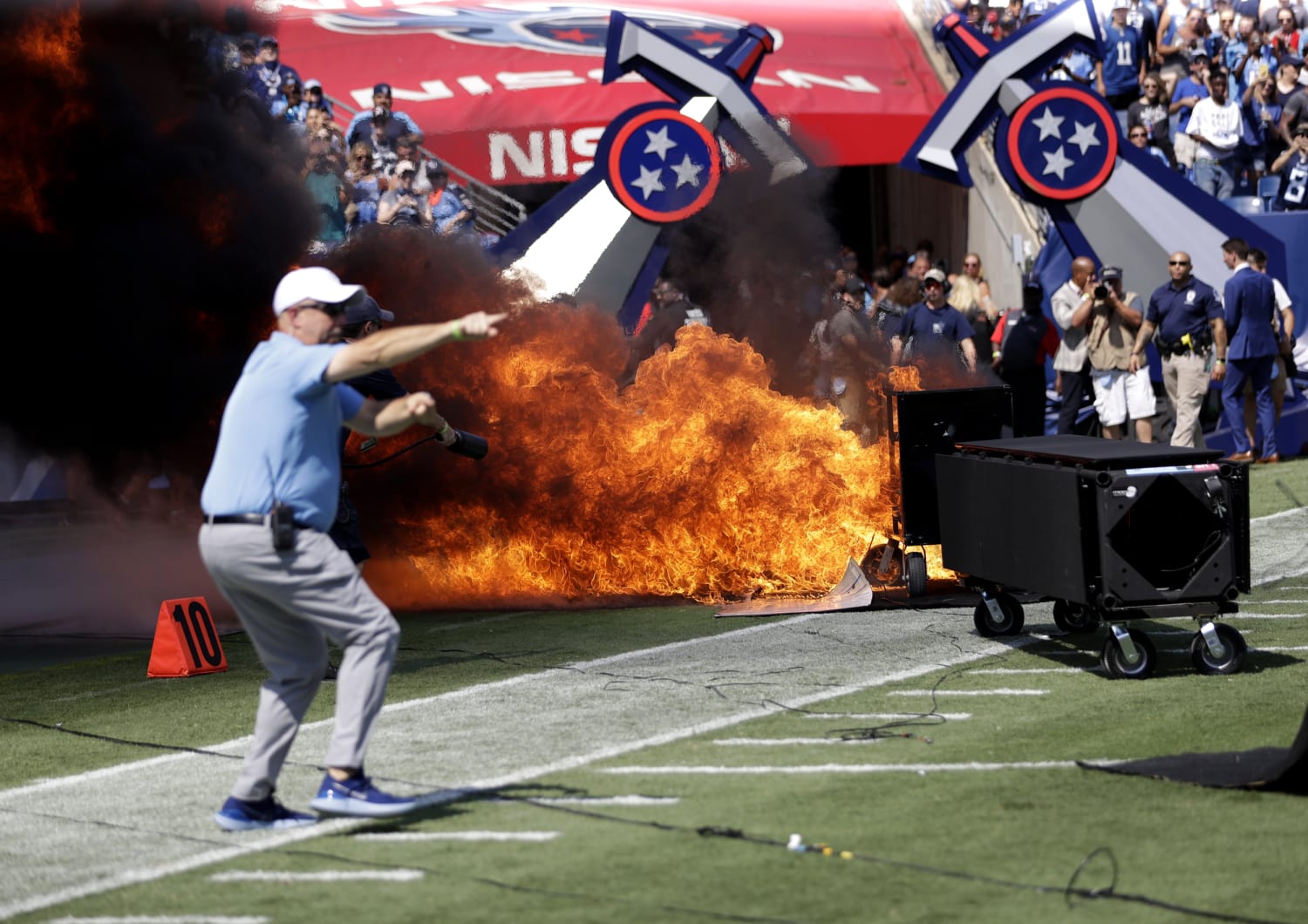 Plenty of jokes after fire delays Colts vs. Titans game at Nissan Stadium