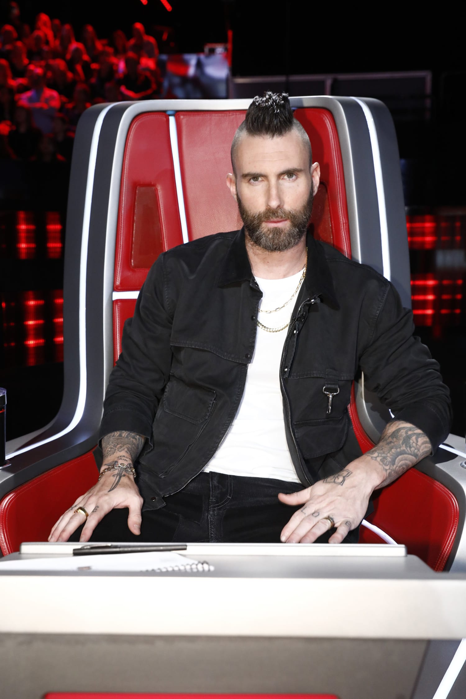 Adam Levines hairstyles on NBCs The Voice