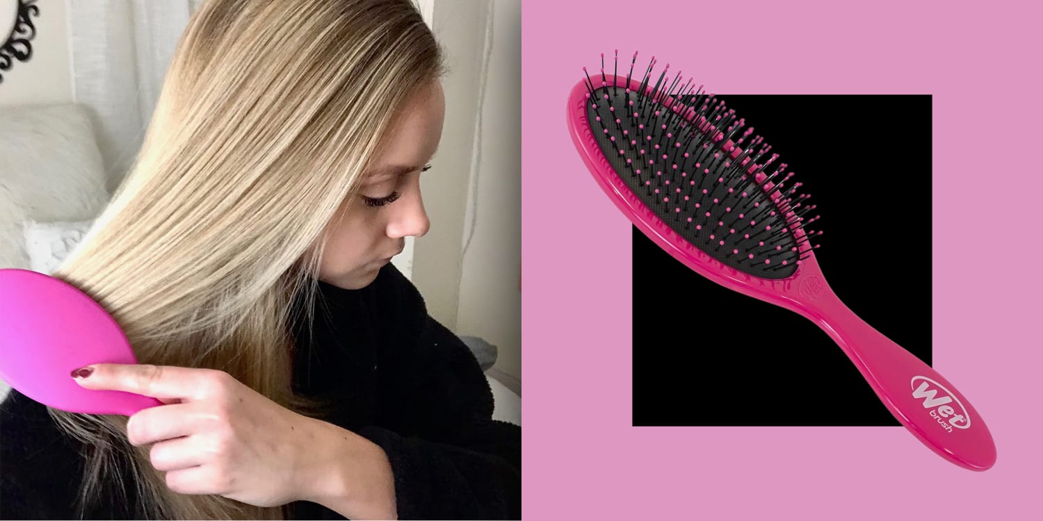 This brush for wet hair made detangling hair easier