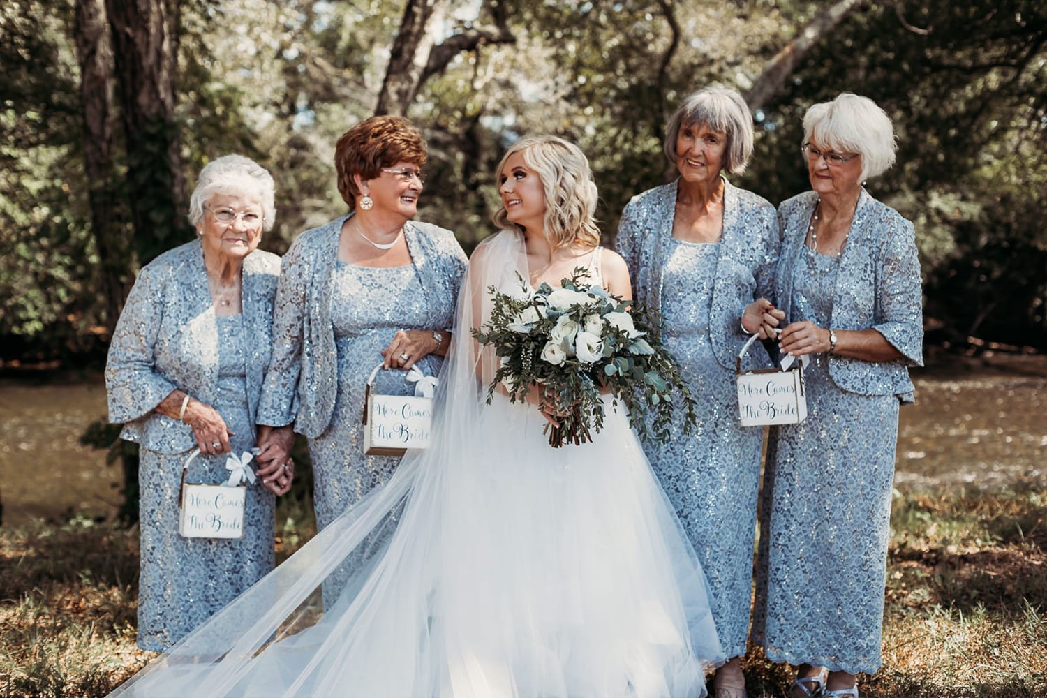 Bride asks her 4 grandmothers to be flower girls