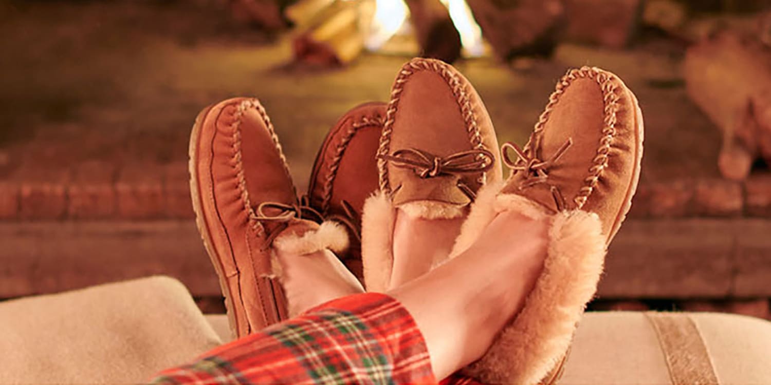 ll bean fuzzy slippers