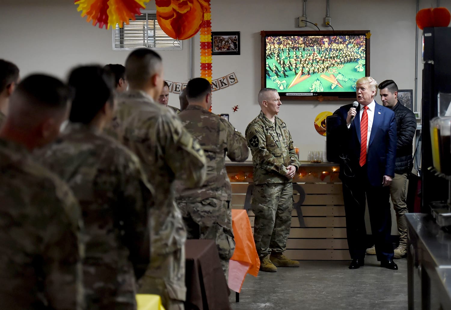 Trump Makes Surprise Thanksgiving Visit To Troops In Afghanistan