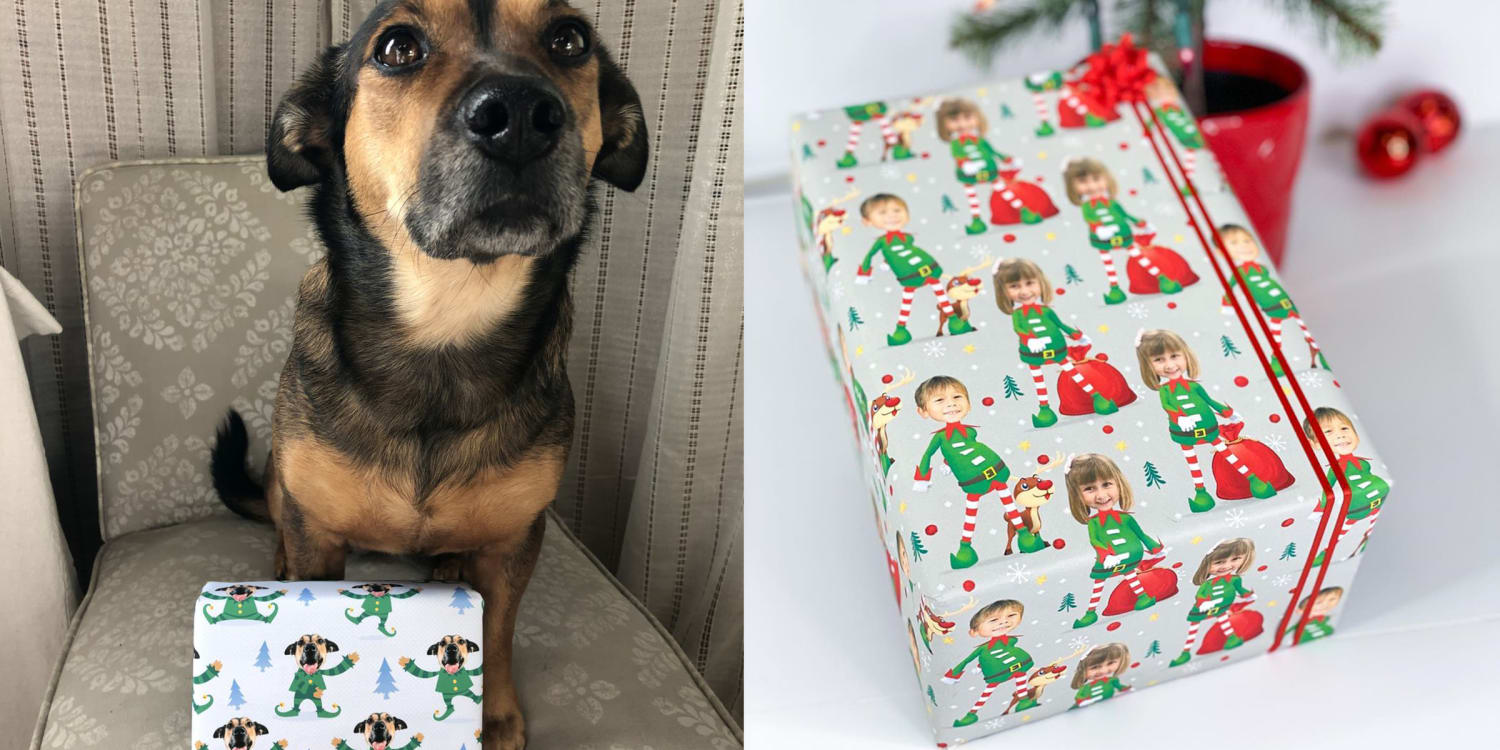 Cute Baby Pug Thick Wrapping Paper Christmas Gift Wrap Pet Animal