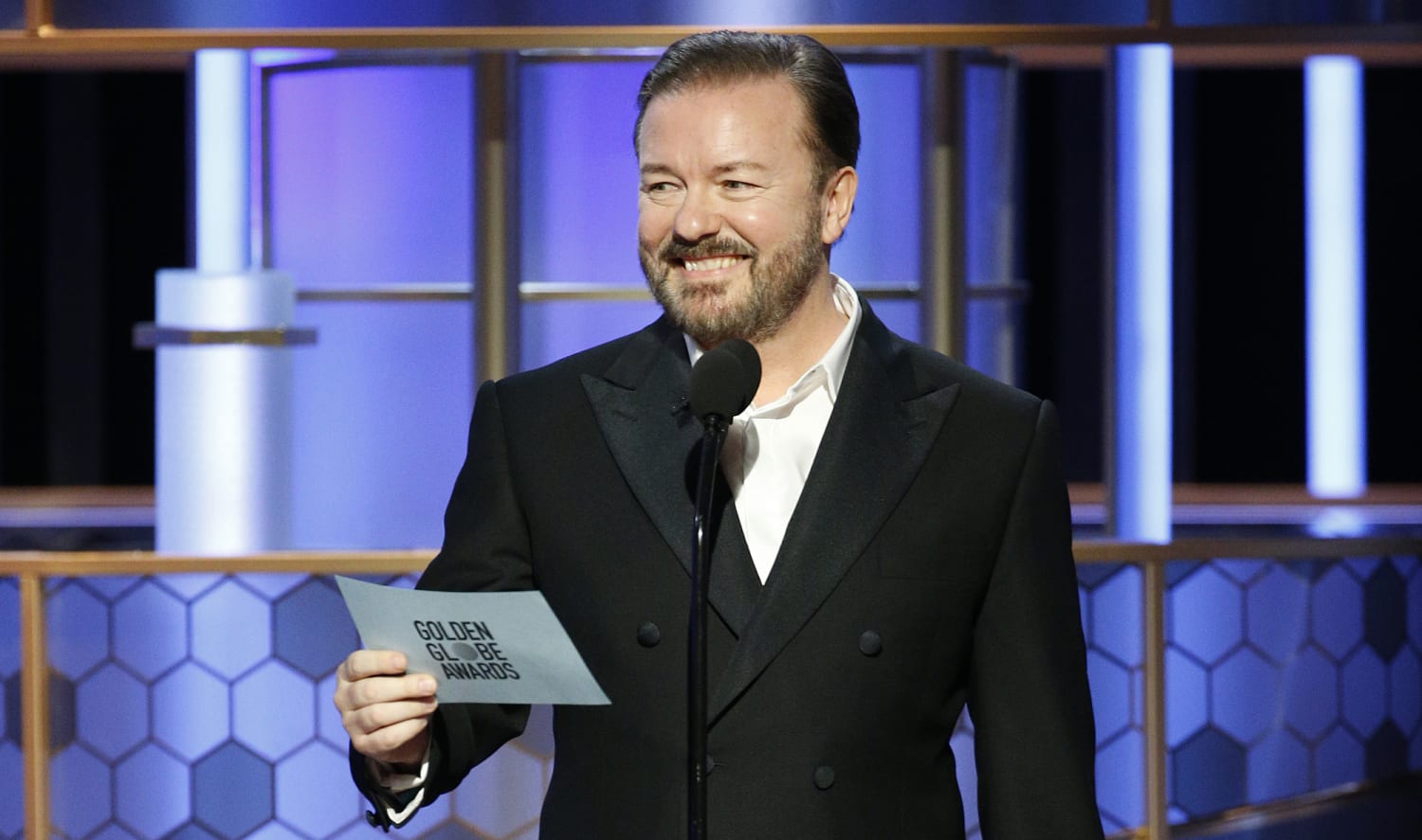 Ricky gervais slams elitist celebs at the golden globes