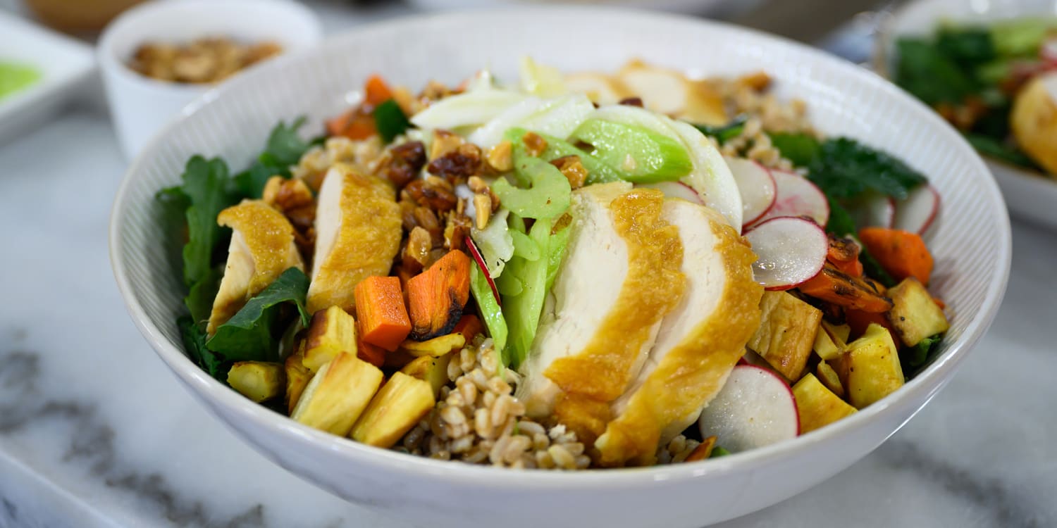 Curtis Stone S Roast Chicken And Veggie Farro Salad Recipe