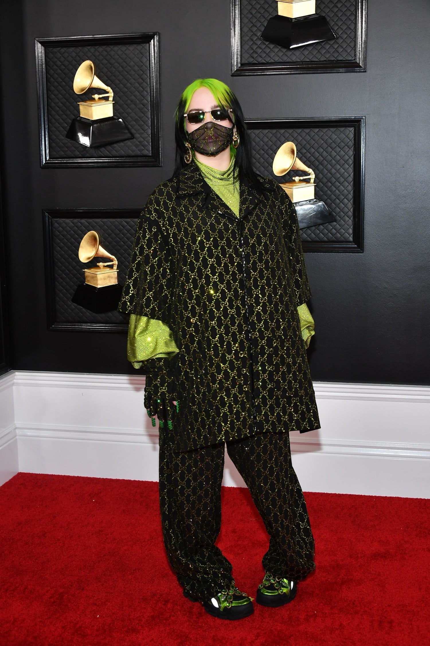billie eilish green dress Billie Eilish 2022 Met Gala in Custom Gucci: Details, Photos