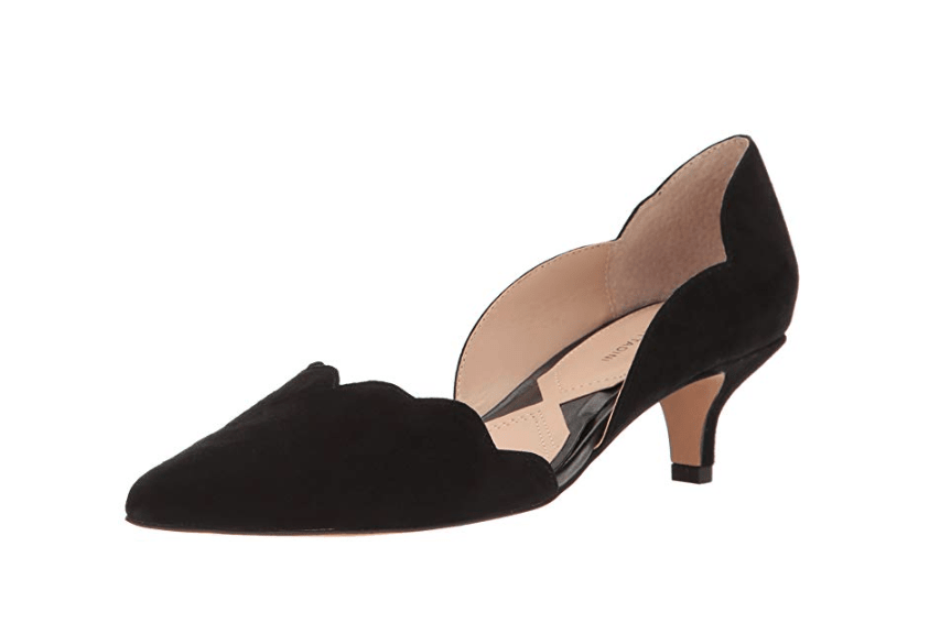 dressy black low heel shoes