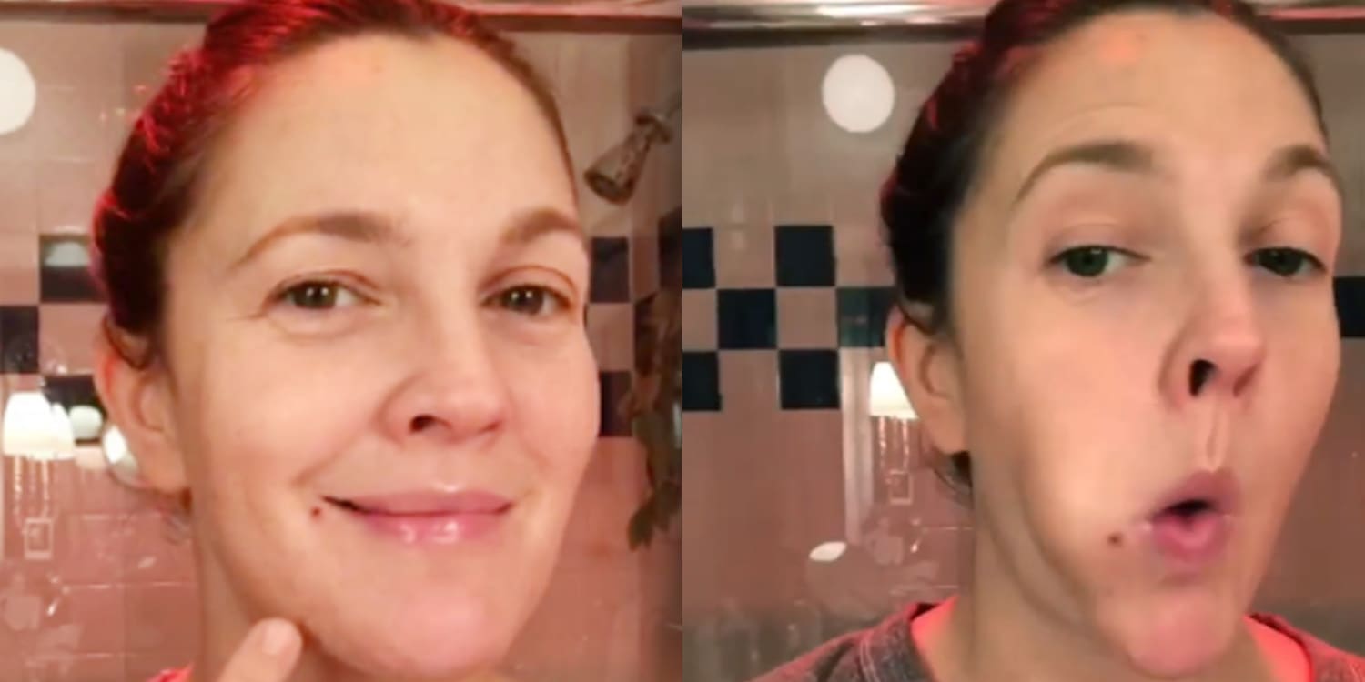 Ret forberede Forkæle Drew Barrymore's skin care trick is using ice, Visine after popping pimples