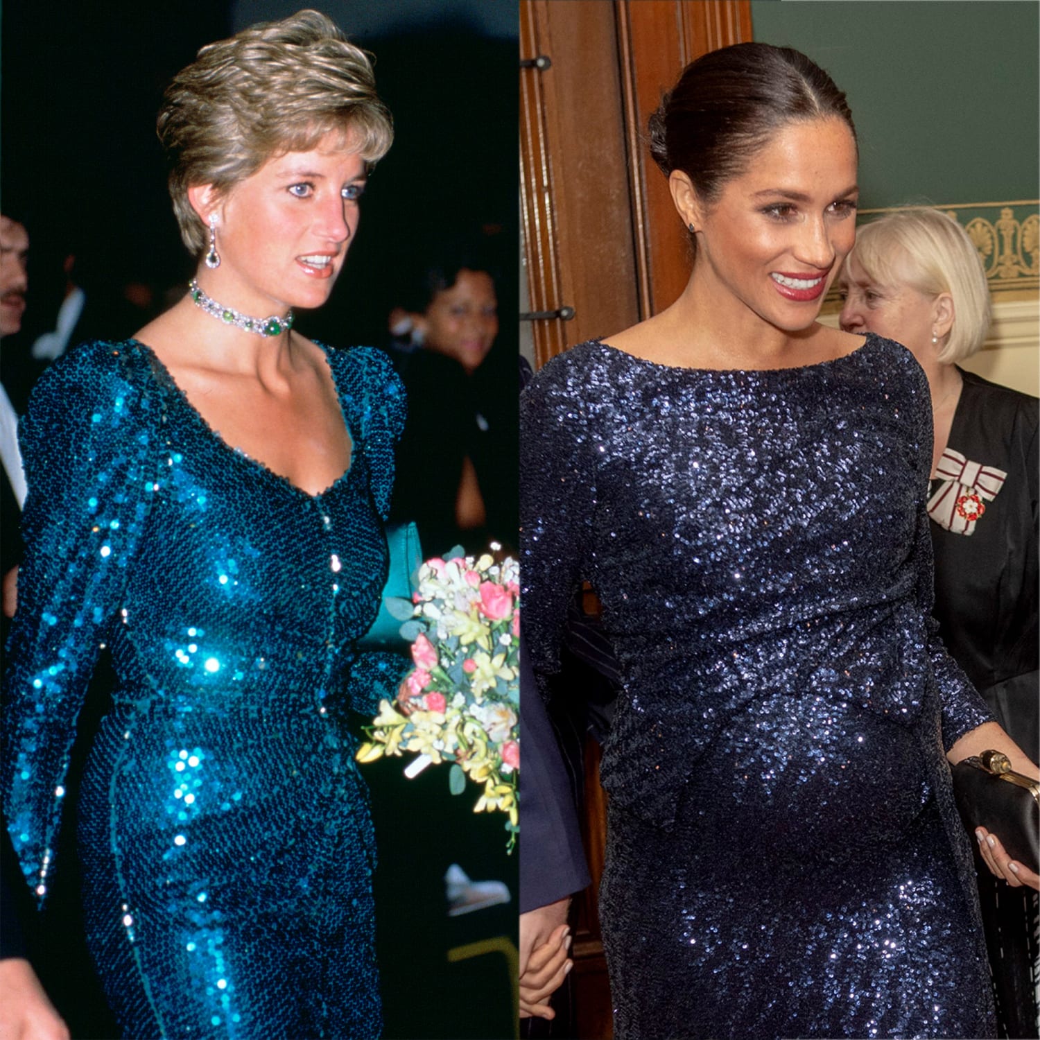 Meghan Markle & Princess Diana's off-the-shoulder dresses compared