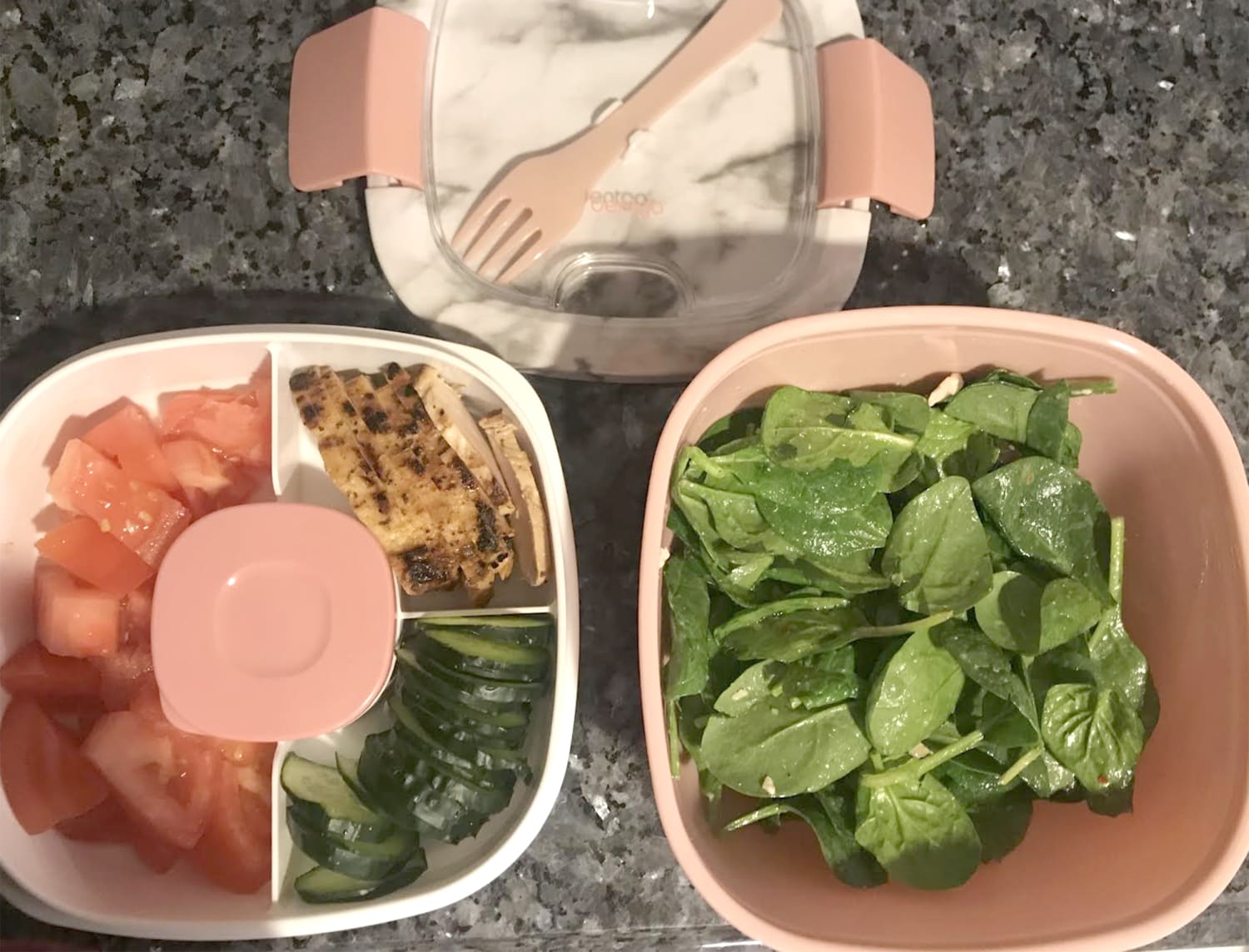 Make work lunches easy with this salad container