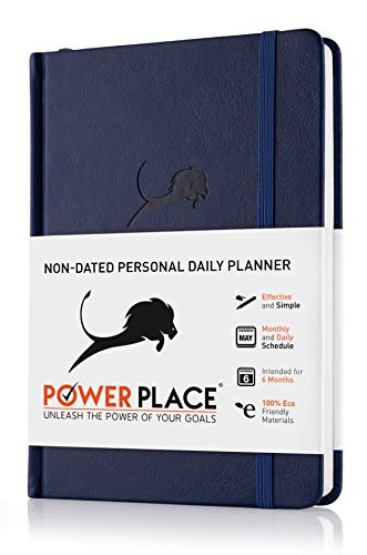 Undated Academic Daily Planner Hardcover Agenda Calendar Monthly & Weekly 