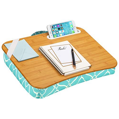 FBA-HEISE Large Foldable Bed Tray Lap Desk,Portable Lap Desk with Tablet & Phone Slots Perfect for Watching Movie on Bed Or As Personal Dinning Table 