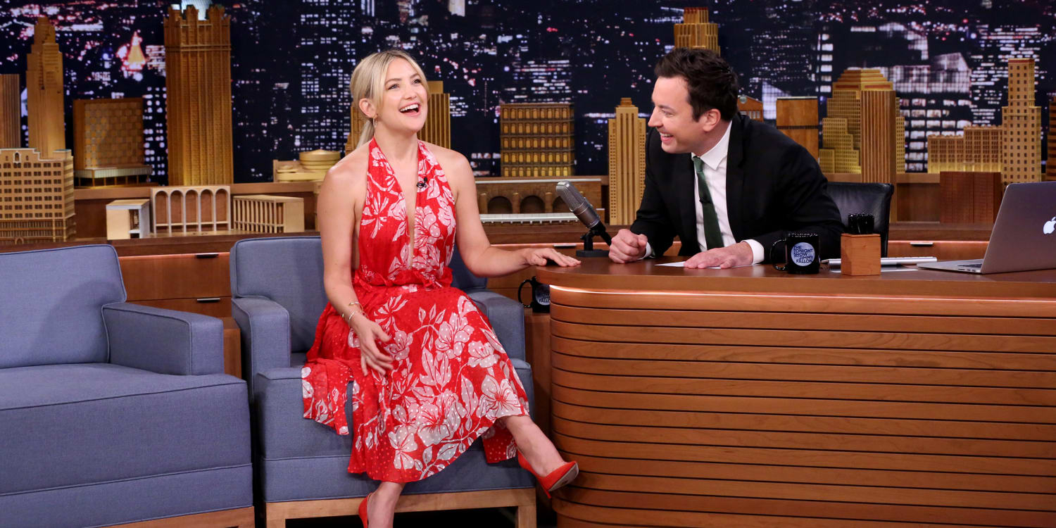 hjørne Eftermæle Taiko mave Kate Hudson teases Jimmy Fallon about his crush on her during 'Almost  Famous'