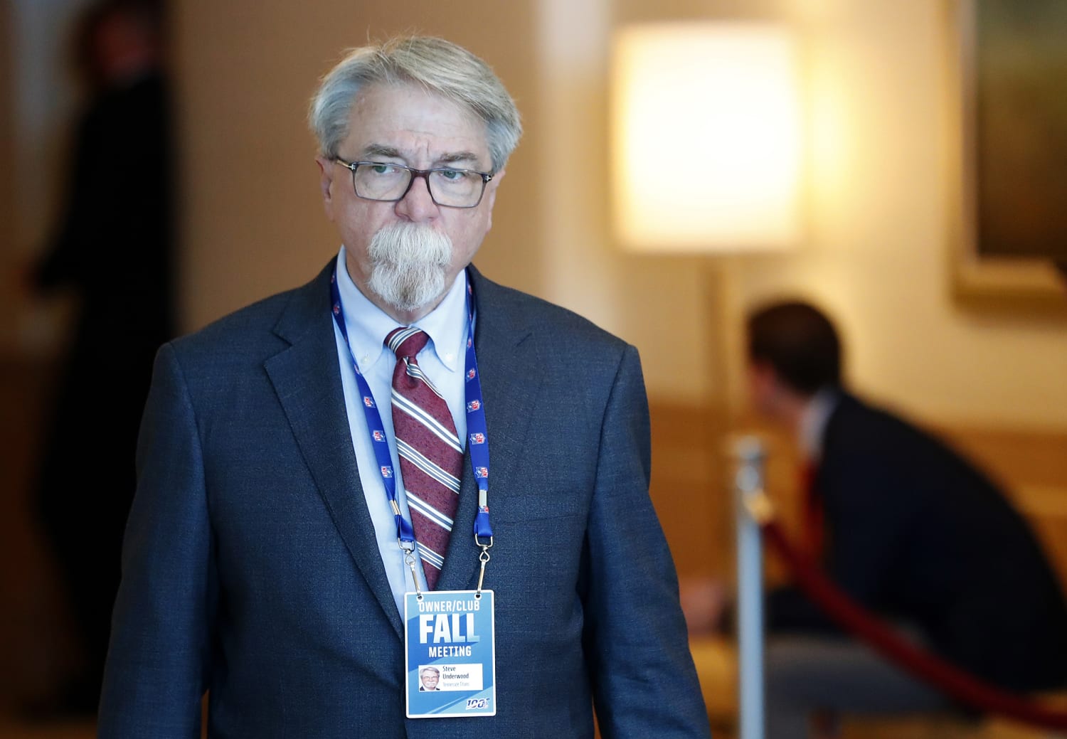 The Tennessee Titans president announced his retirement after 40 years —  and people couldn't stop talking about his facial hair