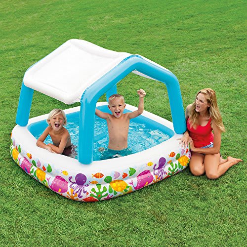 inflatable pool with shade