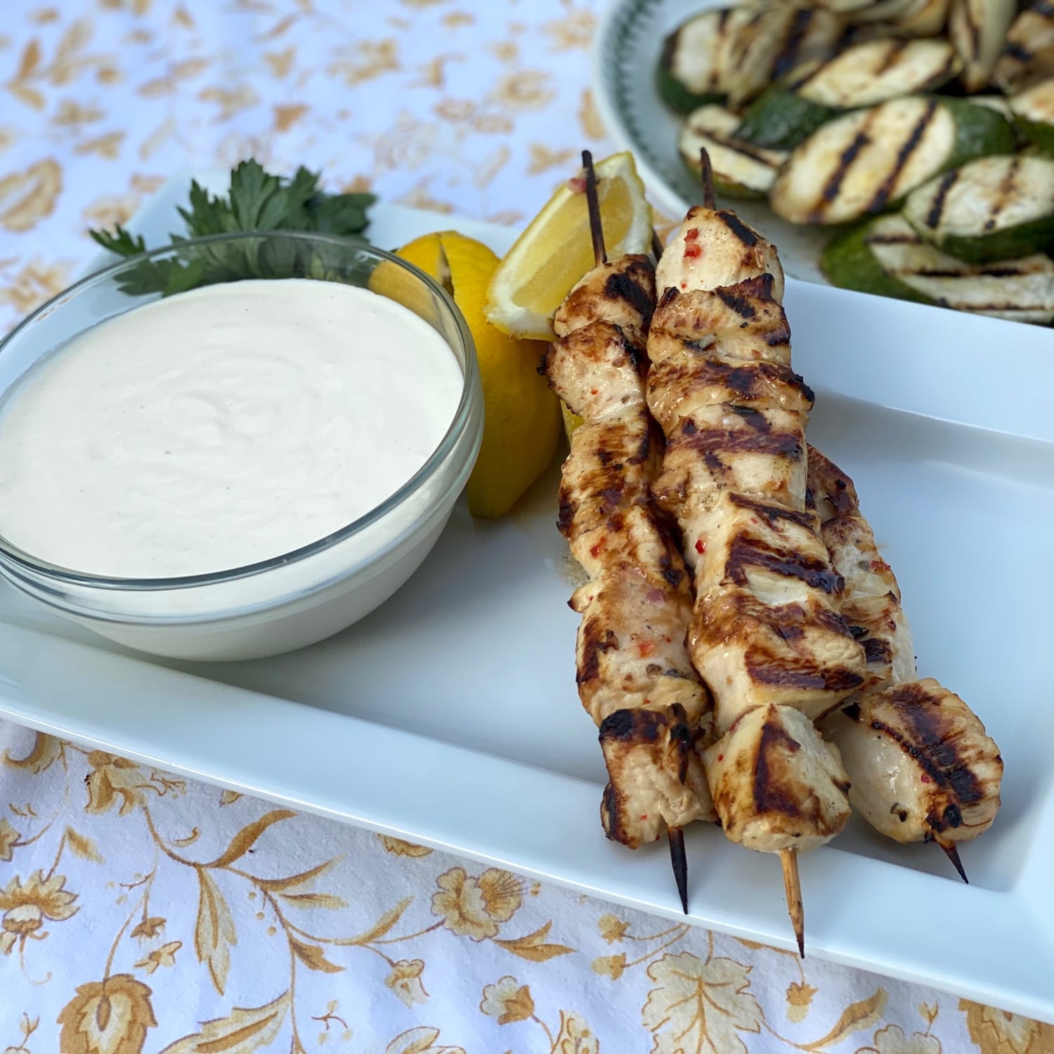 Garlic Ranch Chicken Skewers