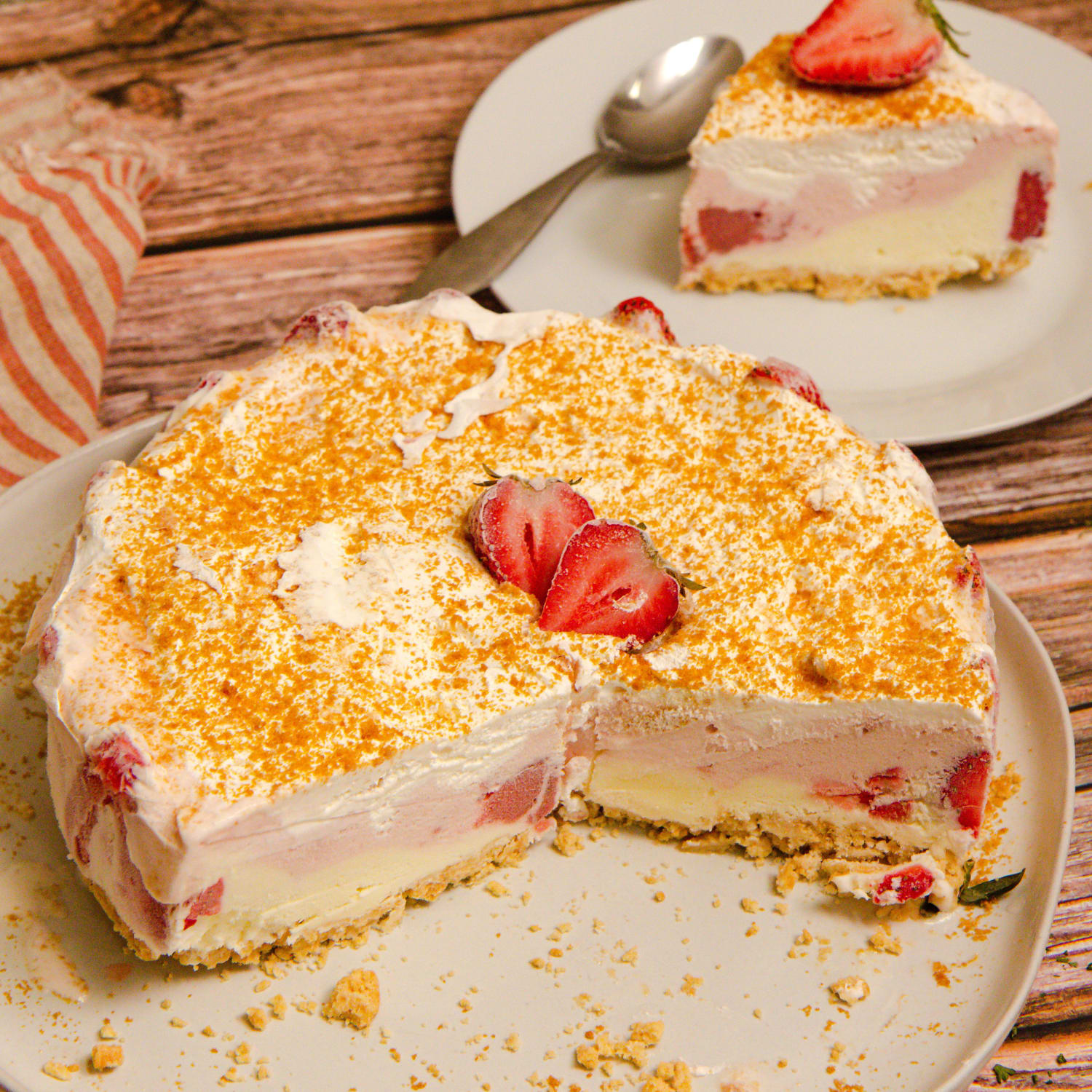 Strawberry Ice Cream Cake