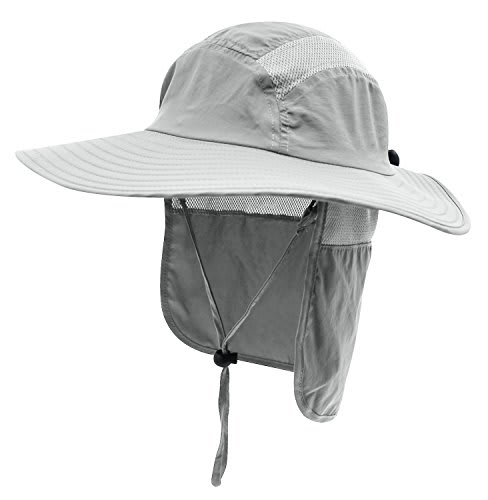 Suma-ma Unisex Hiking Fishing Camp Hats Summer Outdoor Sunscreen Protection Neck Face Head Cap Big Brim Cap 