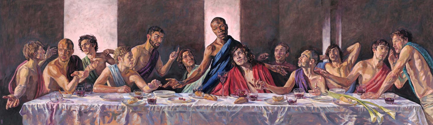 black picture of the last supper