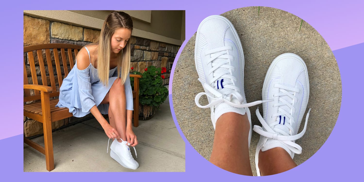 The new Rothy's lace-up sneakers are and comfortable