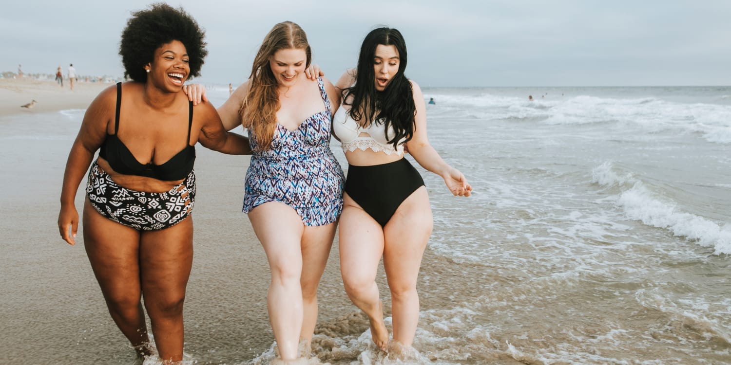 Coastal Blue Womens Plus Size Swimwear Mesh Side Short