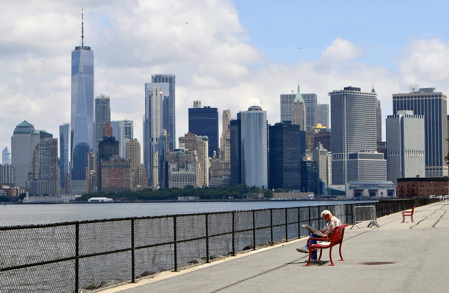 World Trade Center and Manhattan viewed from Governors Island Photo Print 