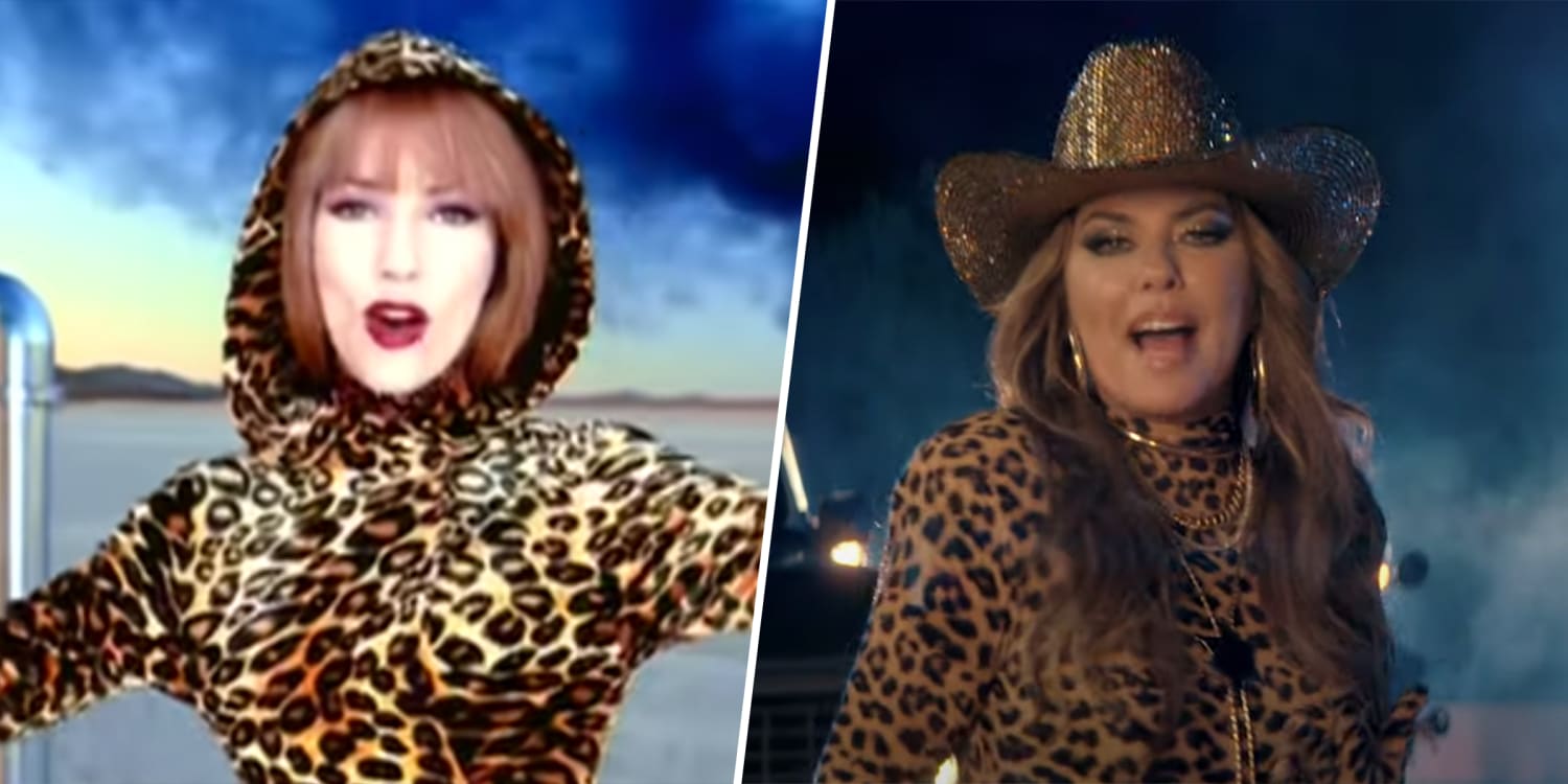Shania Twain re-creates 1997 leopard look in new music video