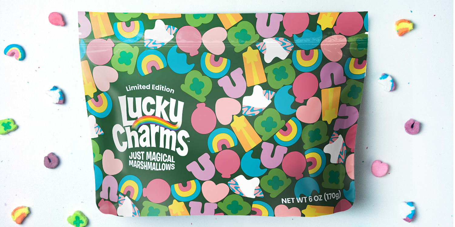 Lucky charms cereal marshmallows only